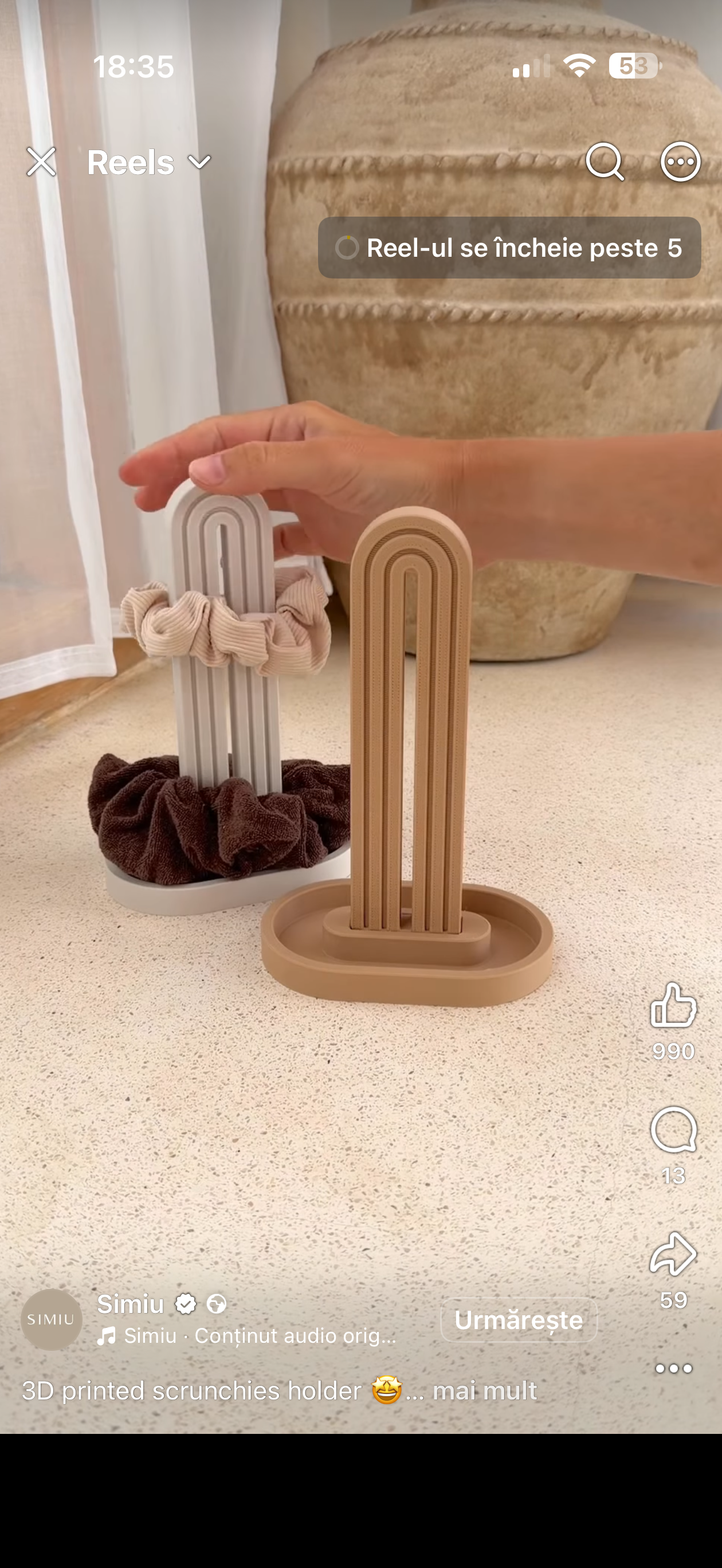 Suport pentru Elastice de Păr Scrunchie – Organizator 3D Elegant - imagine galerie