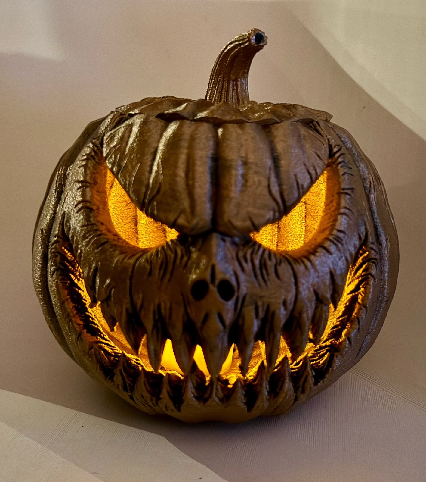 Dovleac 3D decorativ și iluminat pentru Halloween - imagine galerie