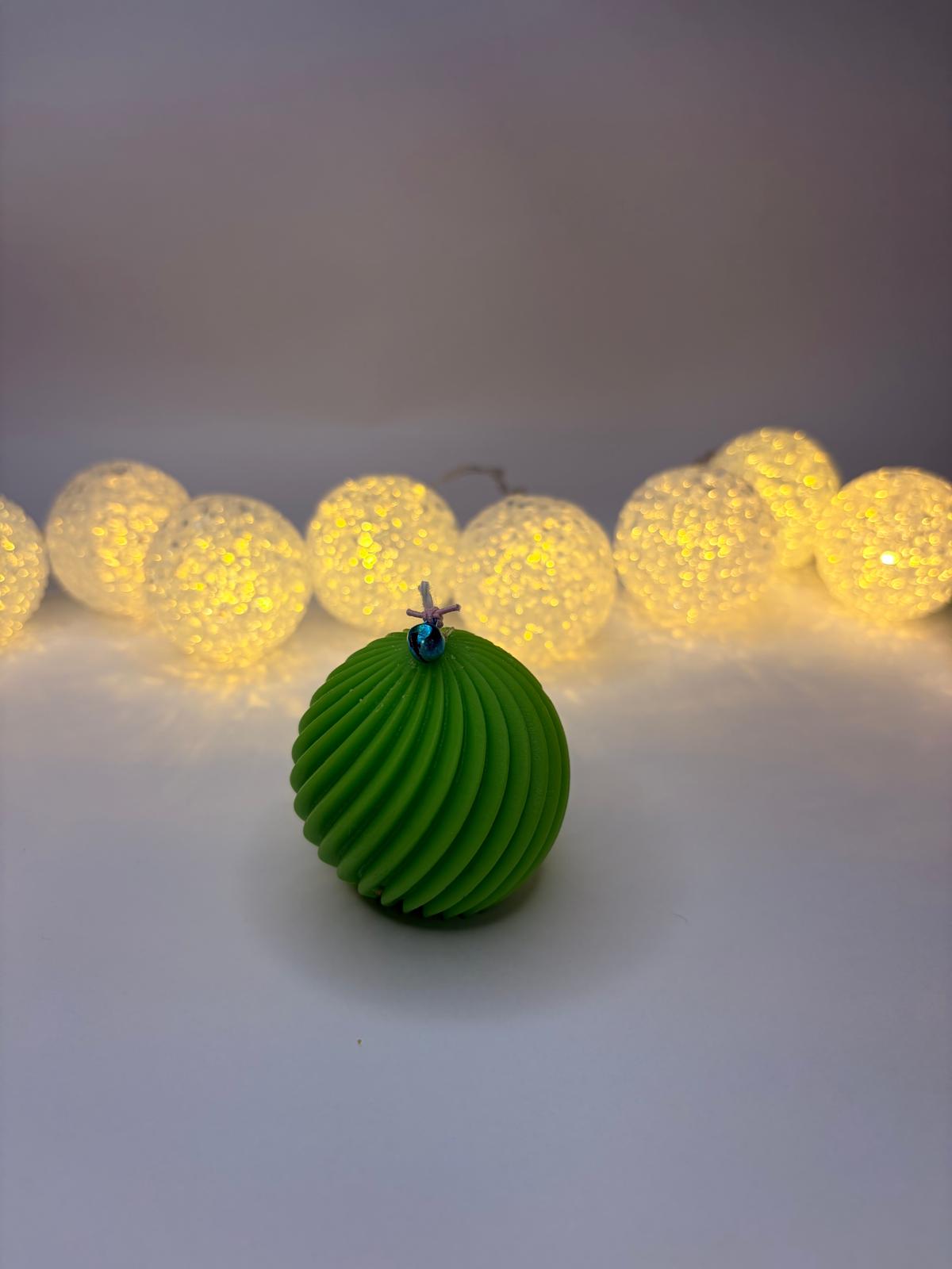 Lumânare Decorativă Spiralată Verde – Design Modern - imagine galerie