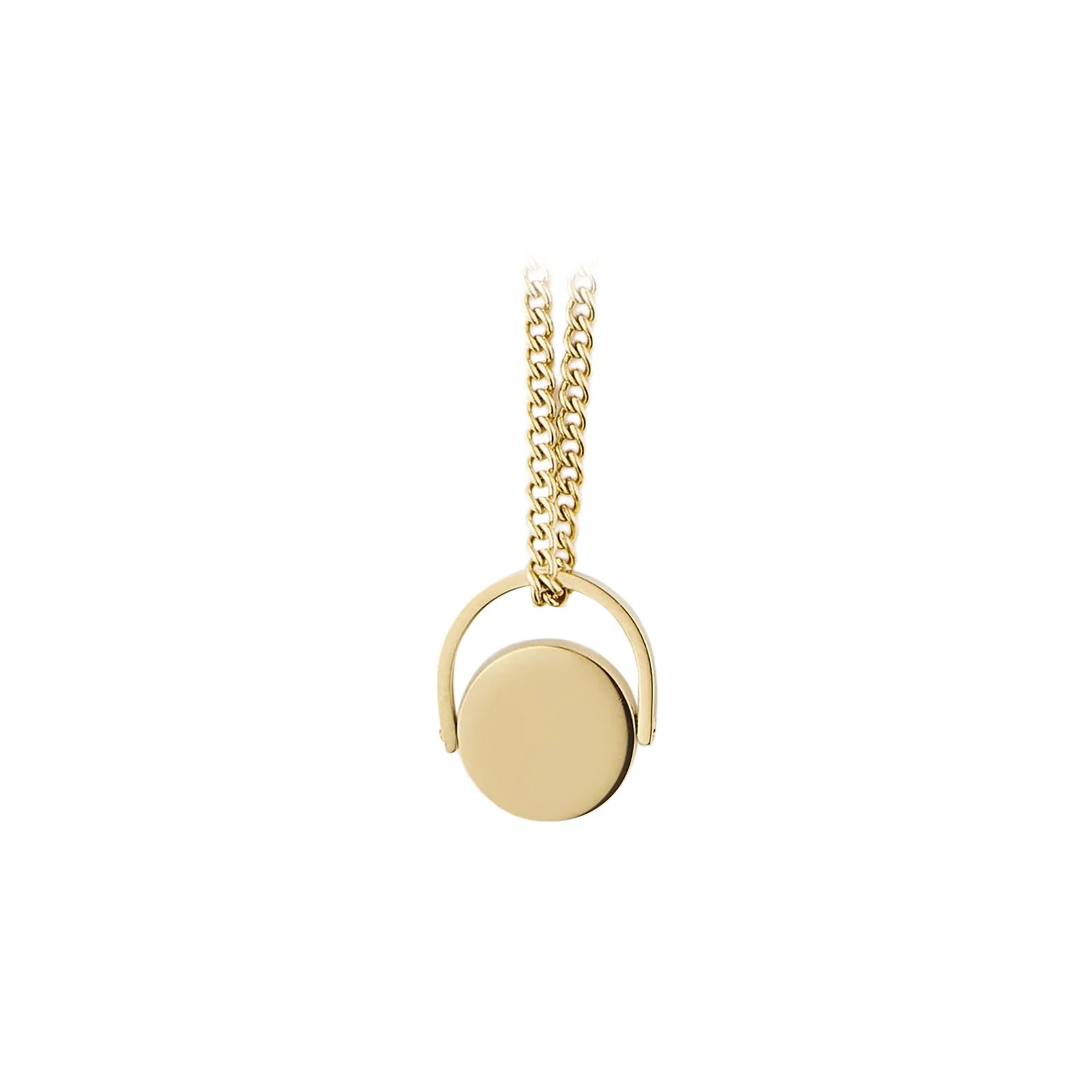 Colier personalizat din oțel inoxidabil cu disc rotativ – Always & Forever - imagine galerie