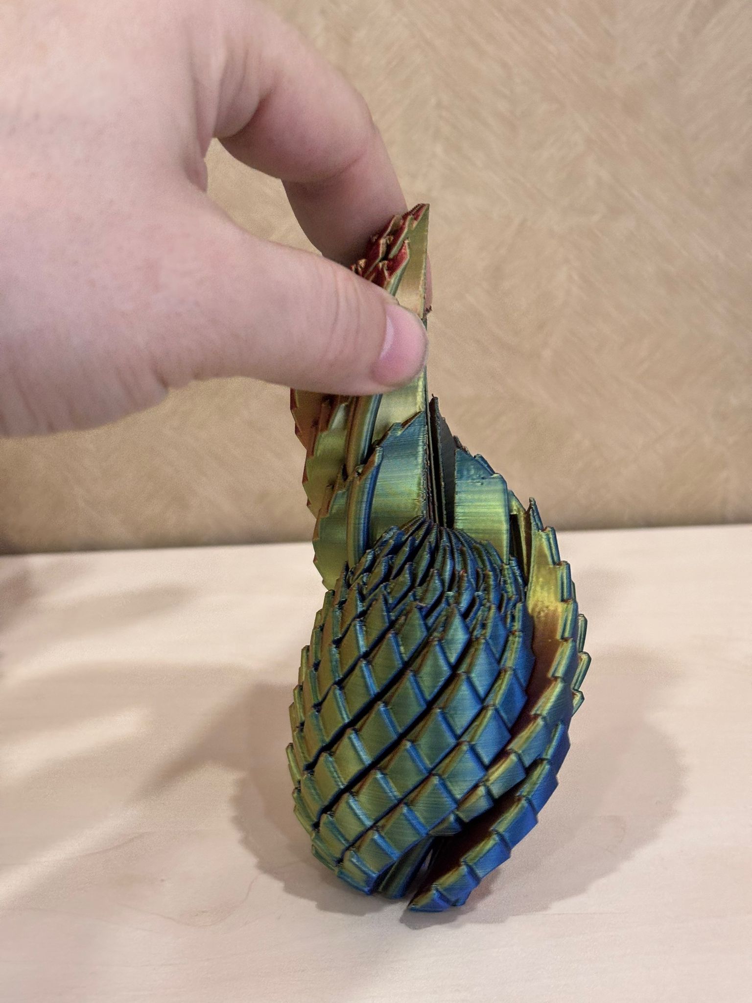 Fidget 3D Articulat – Design Solzi de Dragon (Jucărie Senzorială) - imagine galerie