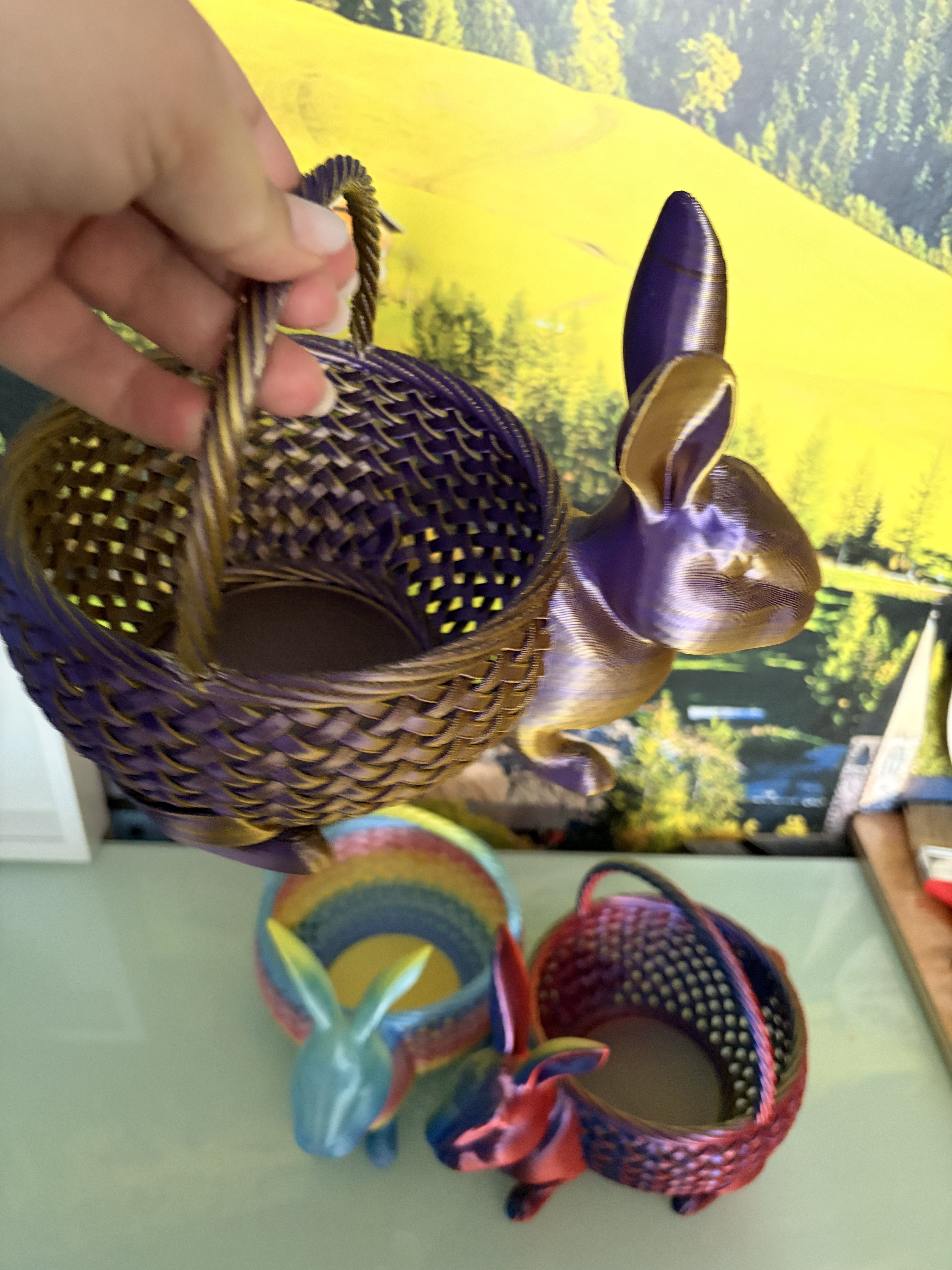 Coșuleț 3D Decorativ în Formă de Iepuraș – Accesorii Paște / Cadouri - imagine galerie