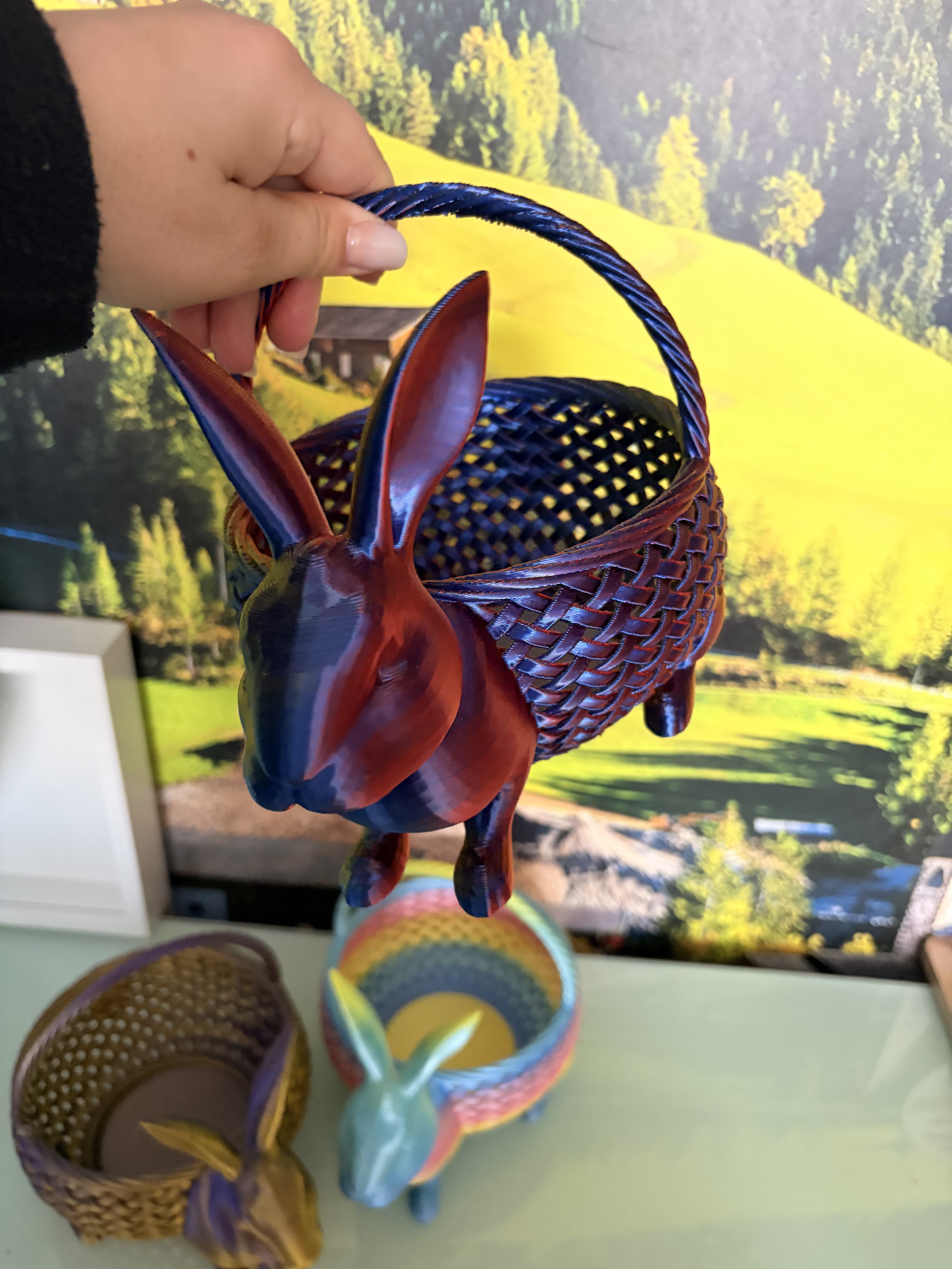 Coșuleț 3D Decorativ în Formă de Iepuraș – Accesorii Paște / Cadouri - imagine galerie