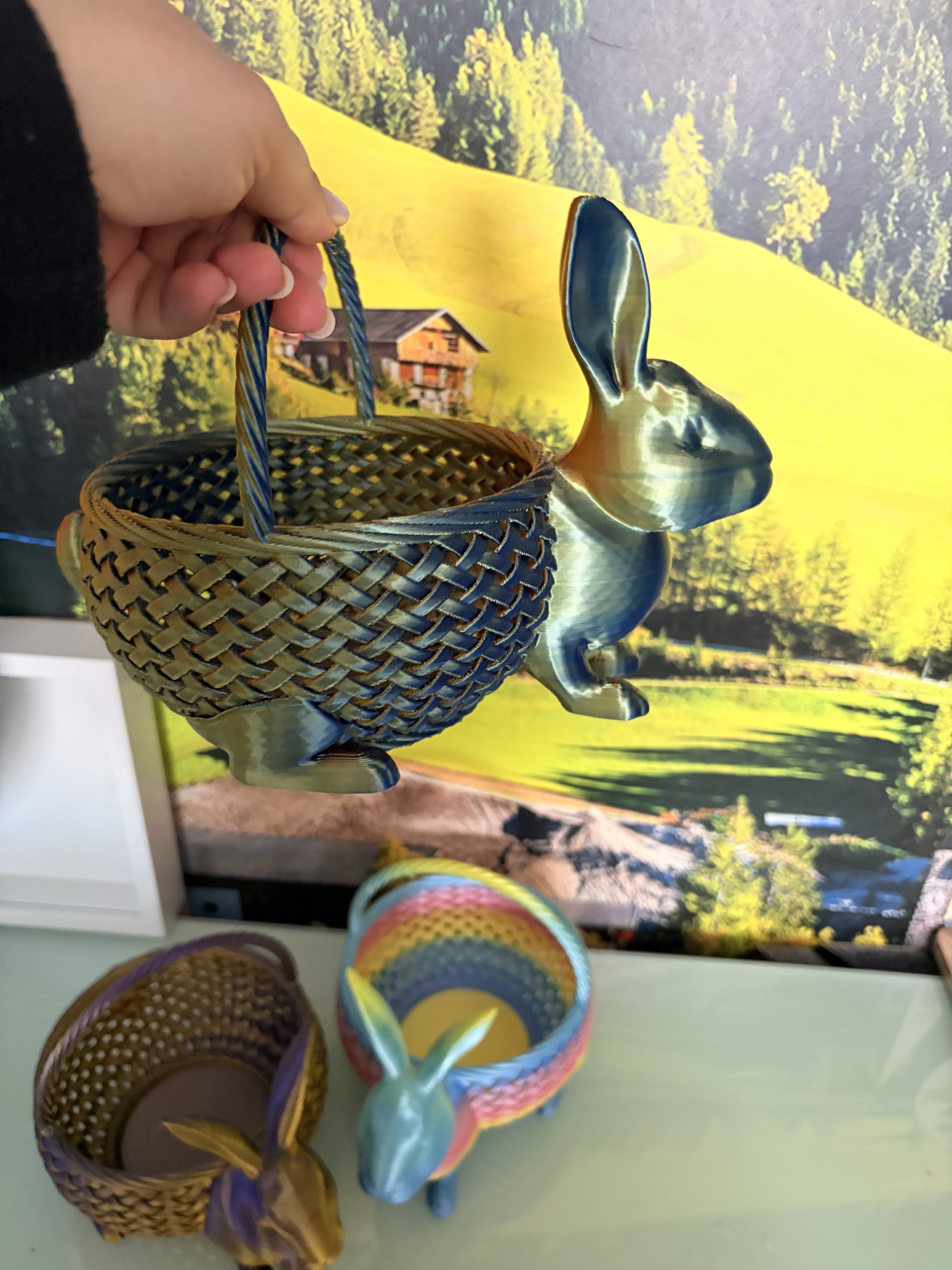 Coșuleț 3D Decorativ în Formă de Iepuraș – Accesorii Paște / Cadouri - imagine galerie