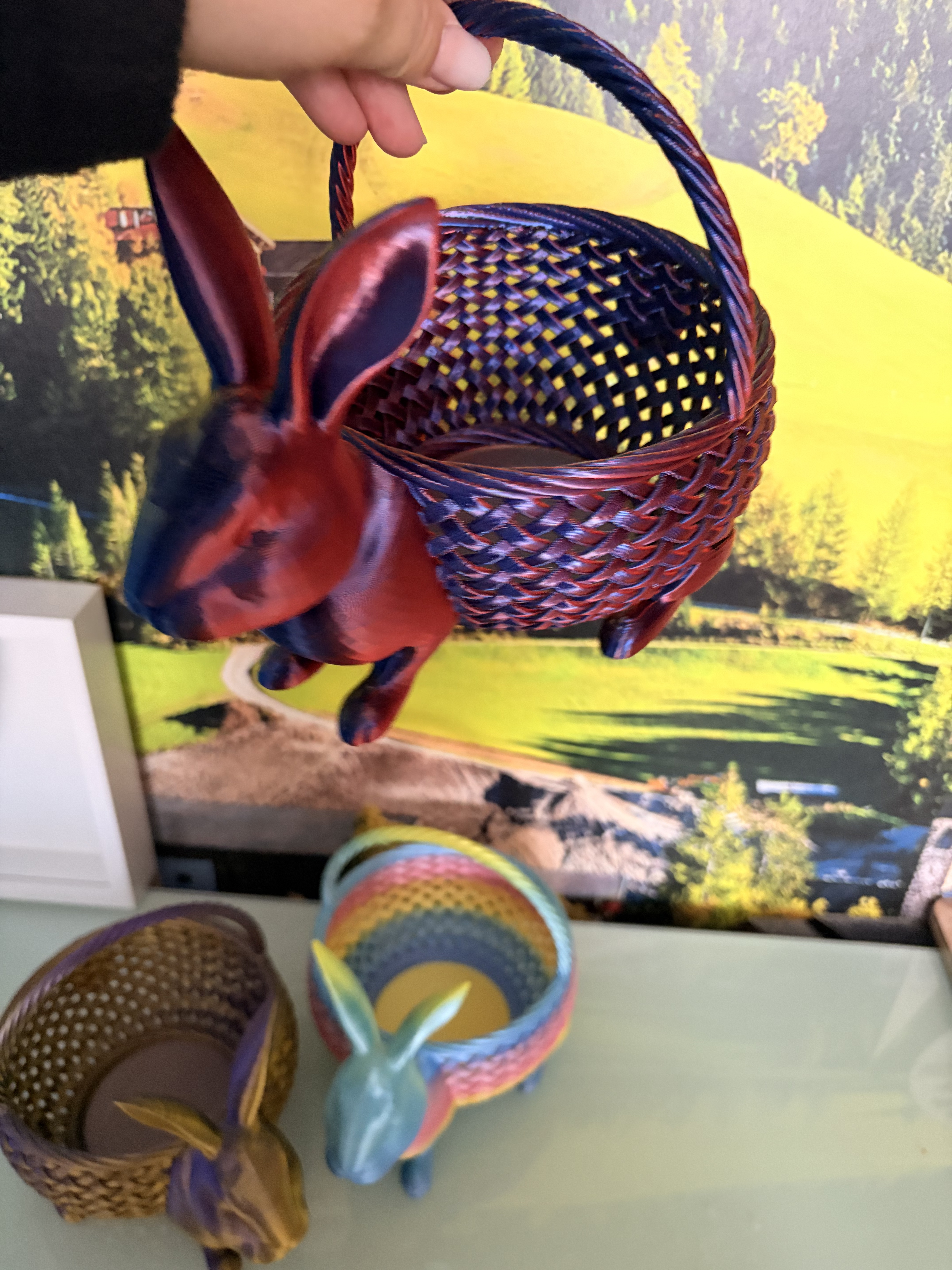Coșuleț 3D Decorativ în Formă de Iepuraș – Accesorii Paște / Cadouri - imagine galerie