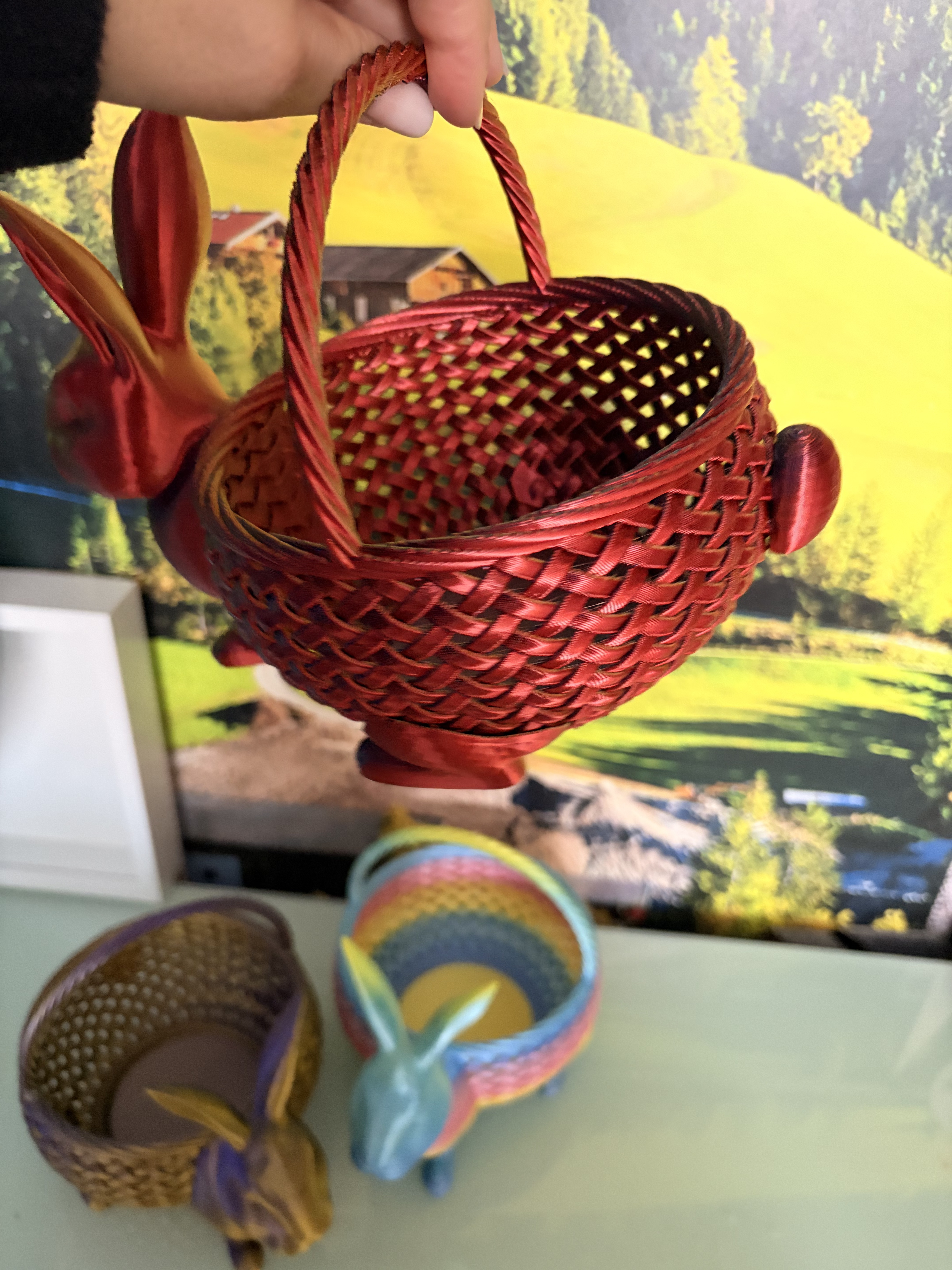 Coșuleț 3D Decorativ în Formă de Iepuraș – Accesorii Paște / Cadouri - imagine galerie