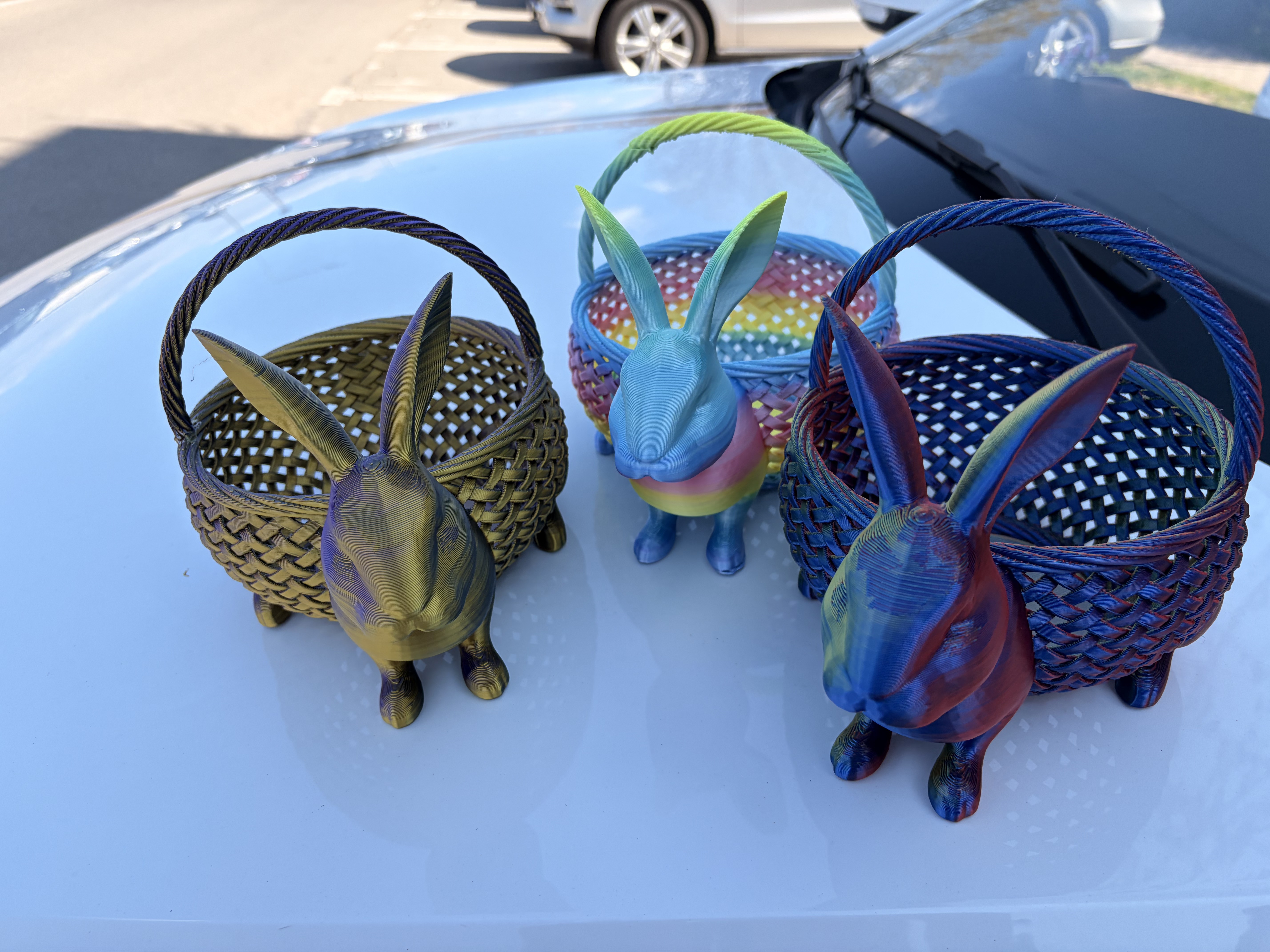 Coșuleț 3D Decorativ în Formă de Iepuraș – Accesorii Paște / Cadouri - imagine galerie