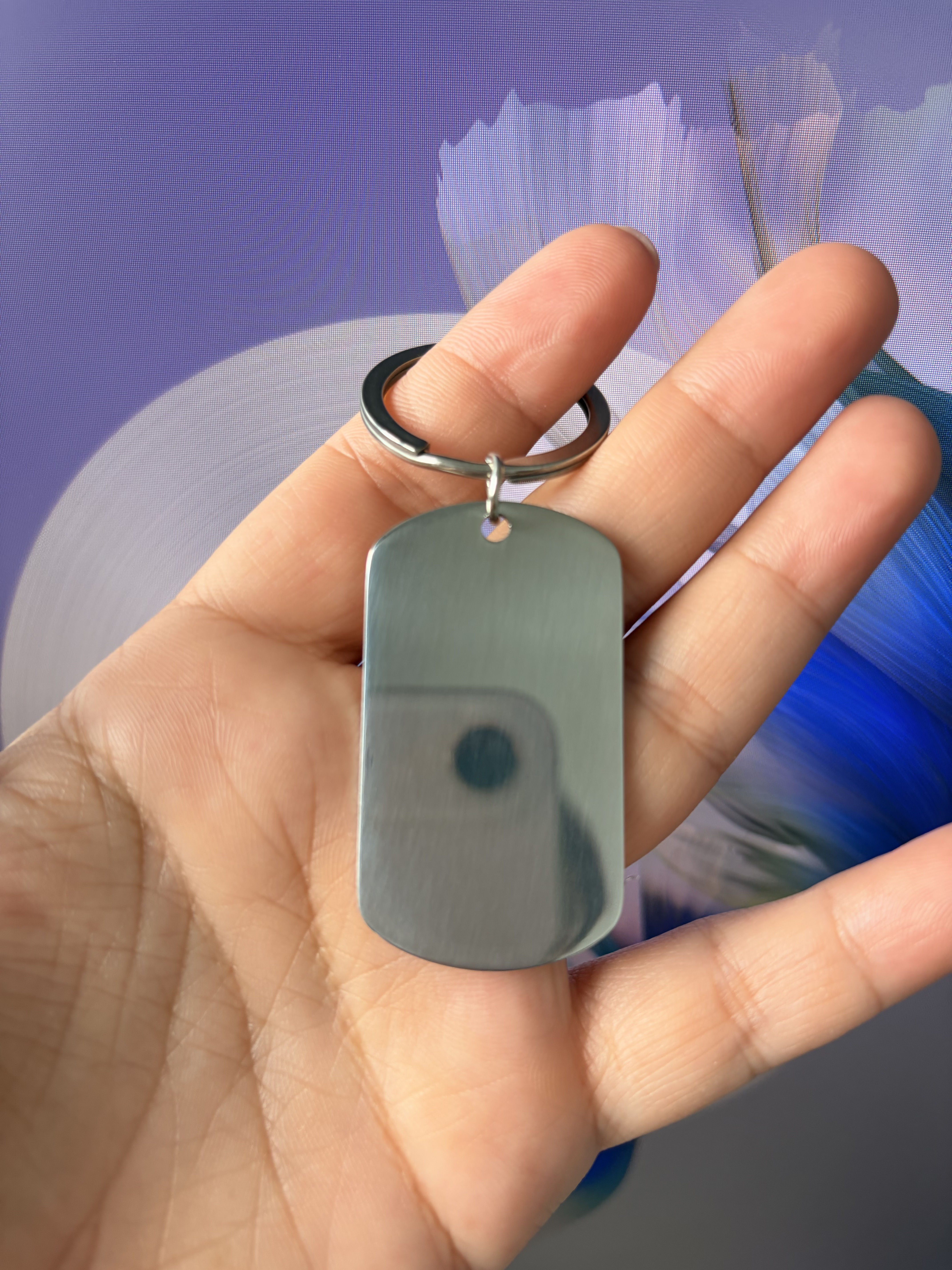 Breloc personalizat din oțel inoxidabil – Cadou cu mesaj gravat - imagine galerie