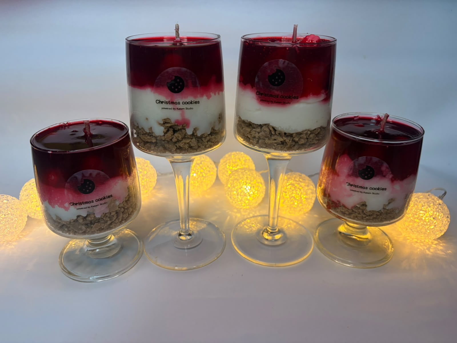 Lumânare Christmas Cookies în Pahar de Sticlă – Desert Decorativ de Crăciun - imagine galerie