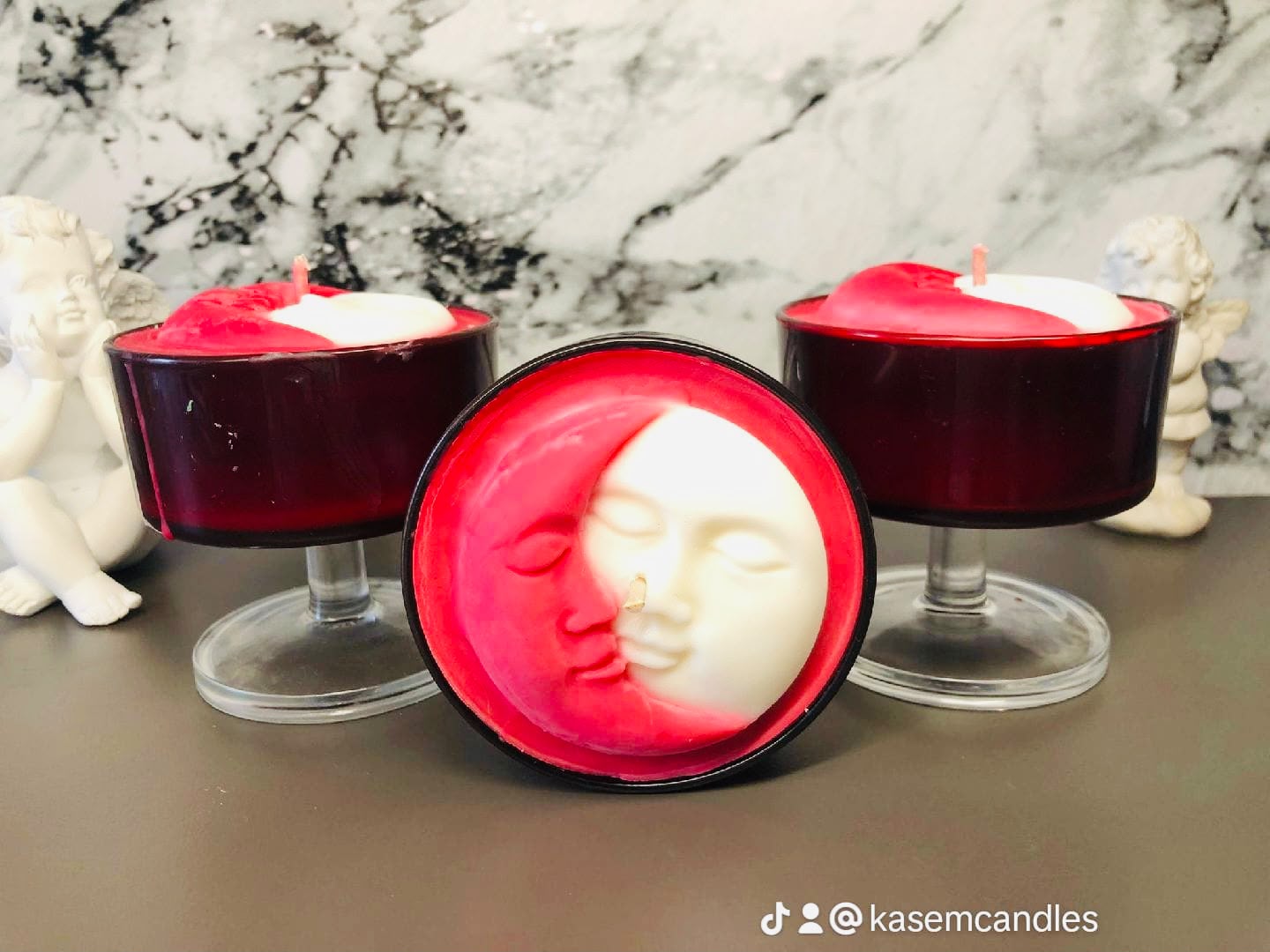 Lumânare Decorativă „Soare și Lună” – Design Celest în Relief - imagine galerie