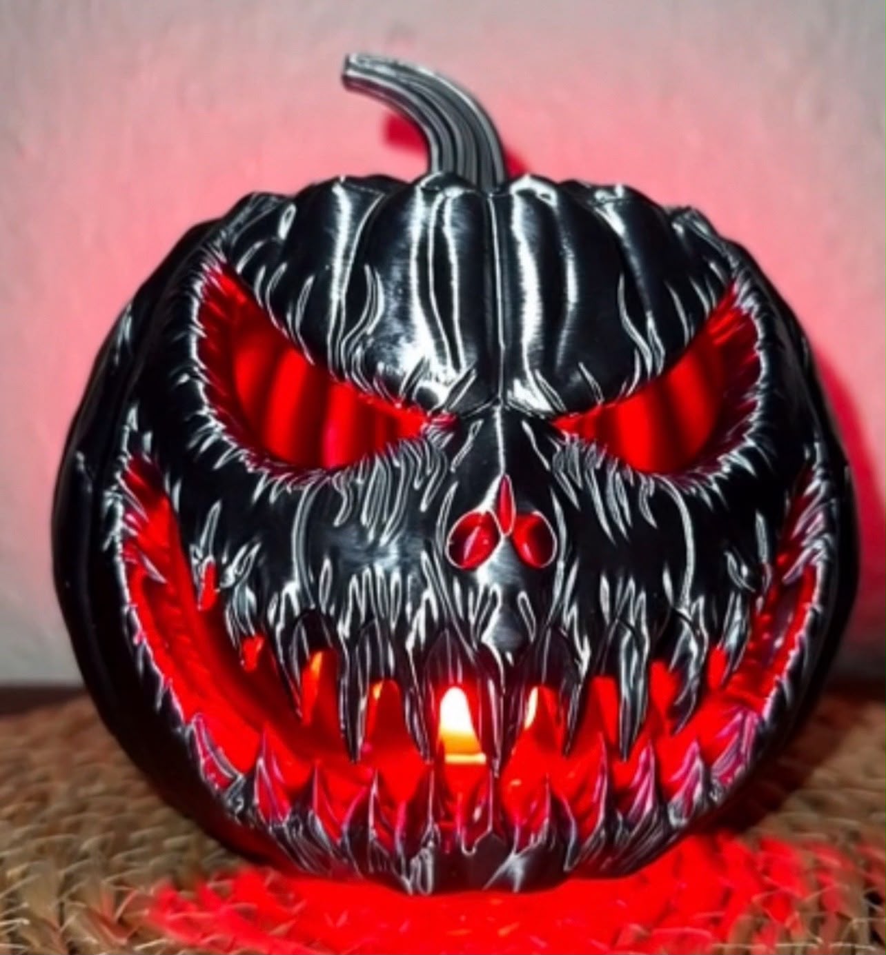 Dovleac 3D decorativ și iluminat pentru Halloween - imagine galerie
