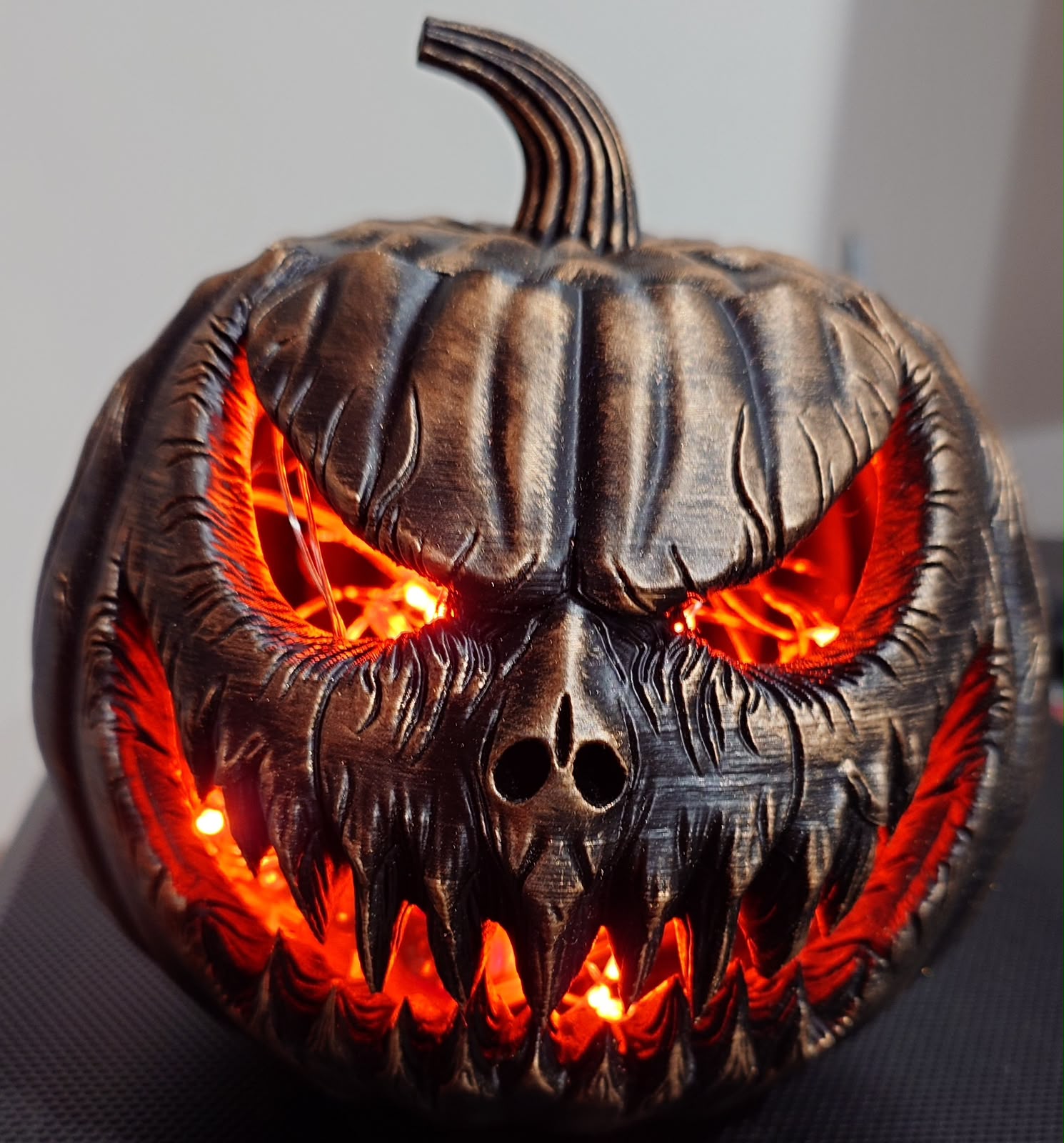 Dovleac 3D decorativ și iluminat pentru Halloween - imagine galerie