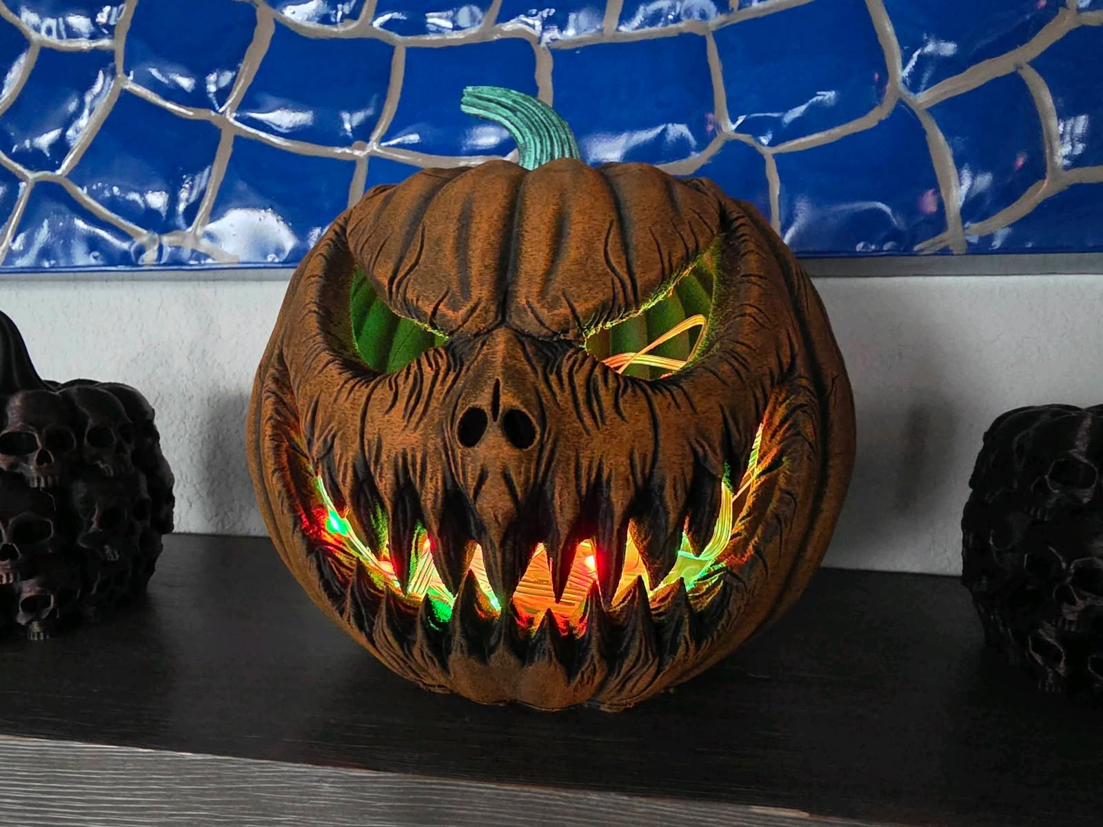 Dovleac 3D decorativ și iluminat pentru Halloween - imagine galerie