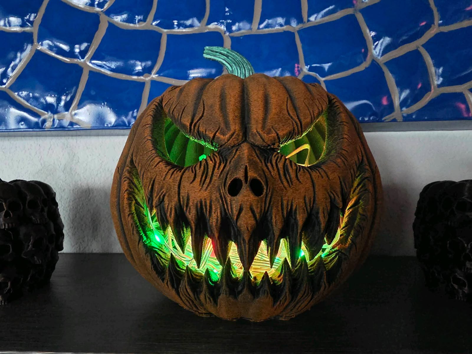 Dovleac 3D decorativ și iluminat pentru Halloween - imagine galerie