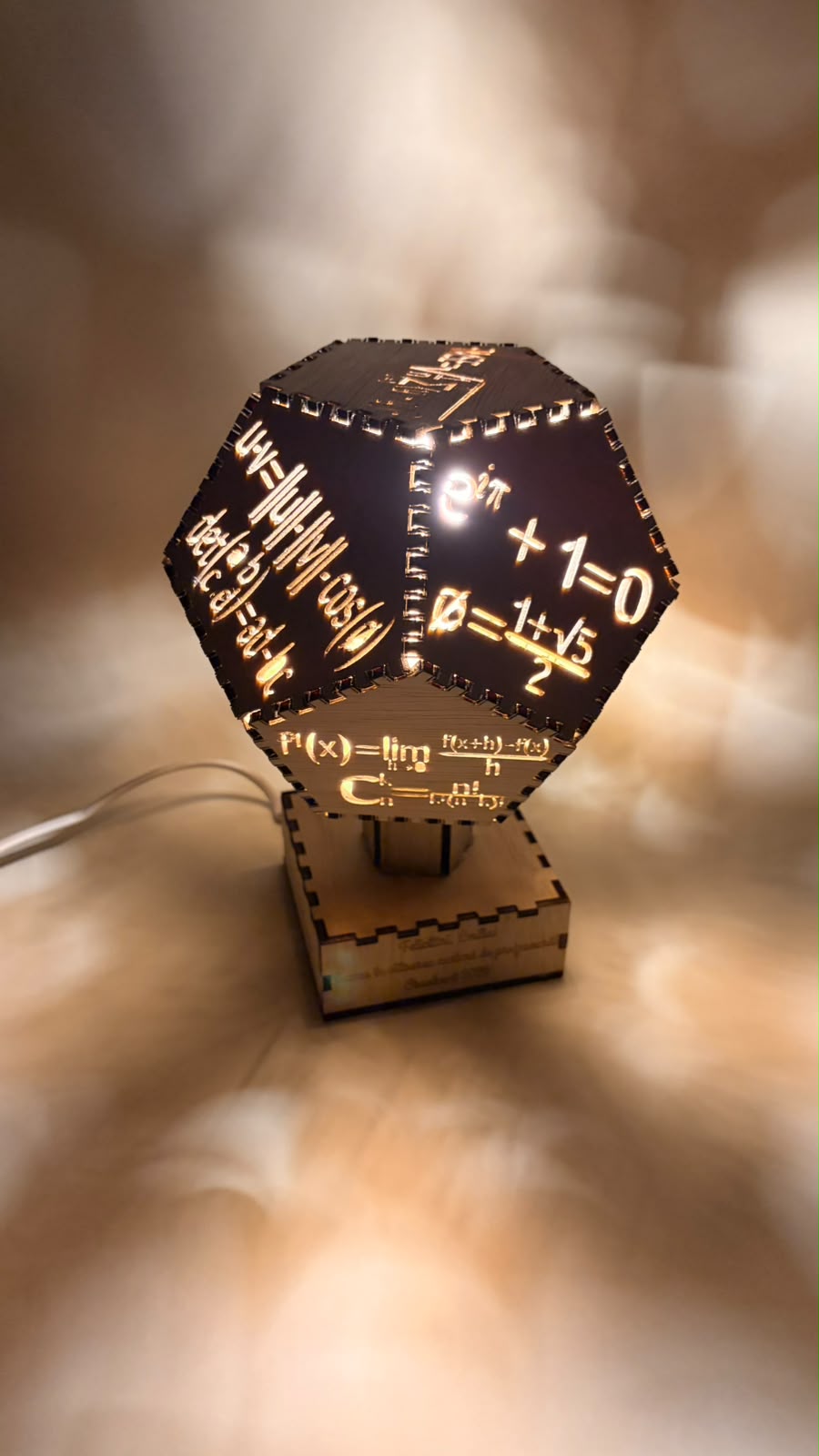 Lampă decorativă matematică 3D – Formule și ecuații - imagine galerie