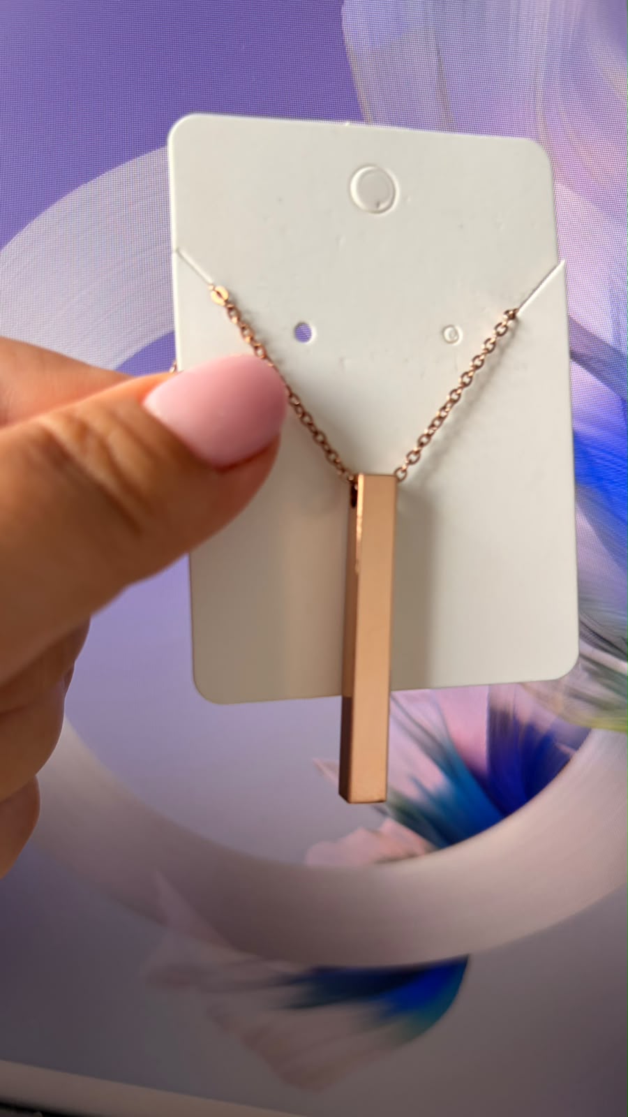 Colier personalizat tip bară din oțel - imagine galerie