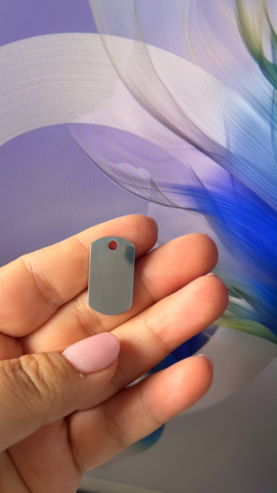 Plăcuță personalizabilă din oțel inoxidabil – Tip dog tag / pandantiv - imagine galerie