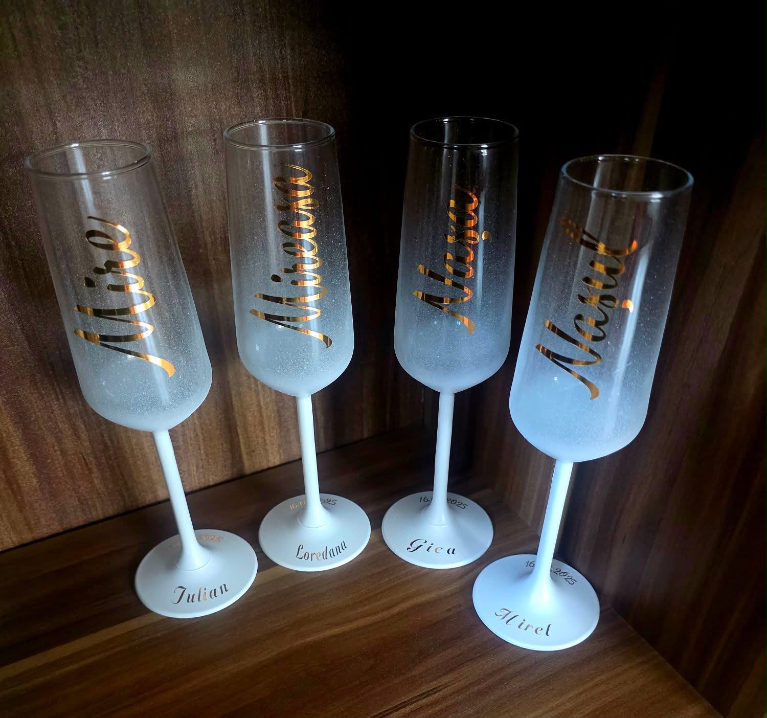 Set Pahare Personalizate Nuntă – Miri și Nași - imagine galerie