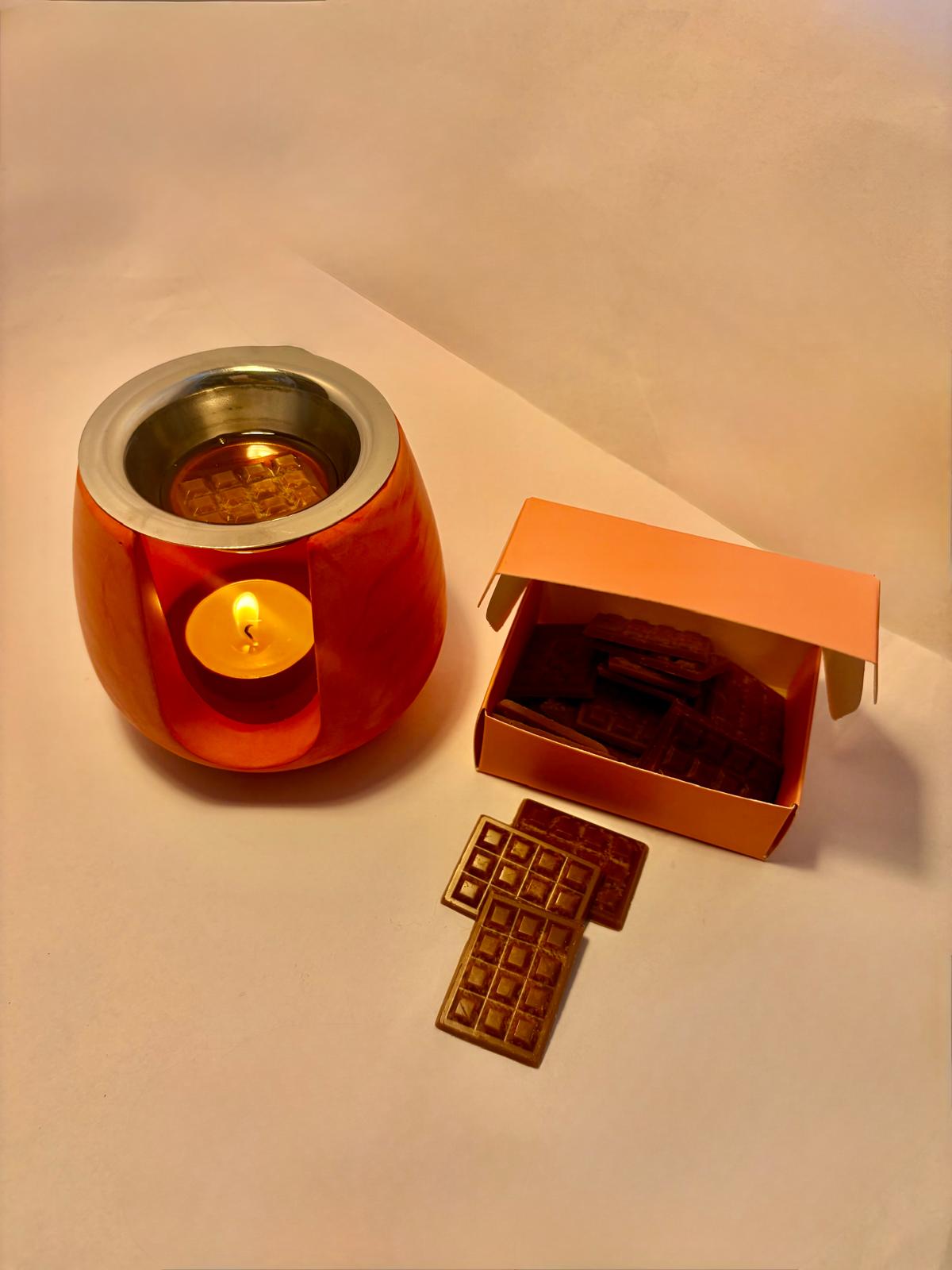 Set Ceară Parfumată „Sweet Chocolate” (Wax Melts) Lampă de Aromaterapie – Kasem Studio - imagine galerie