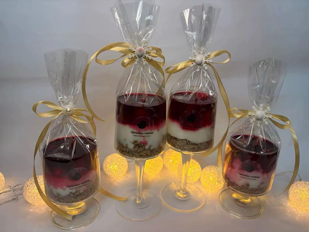 Lumânare Christmas Cookies în Pahar de Sticlă – Desert Decorativ de Crăciun - imagine galerie
