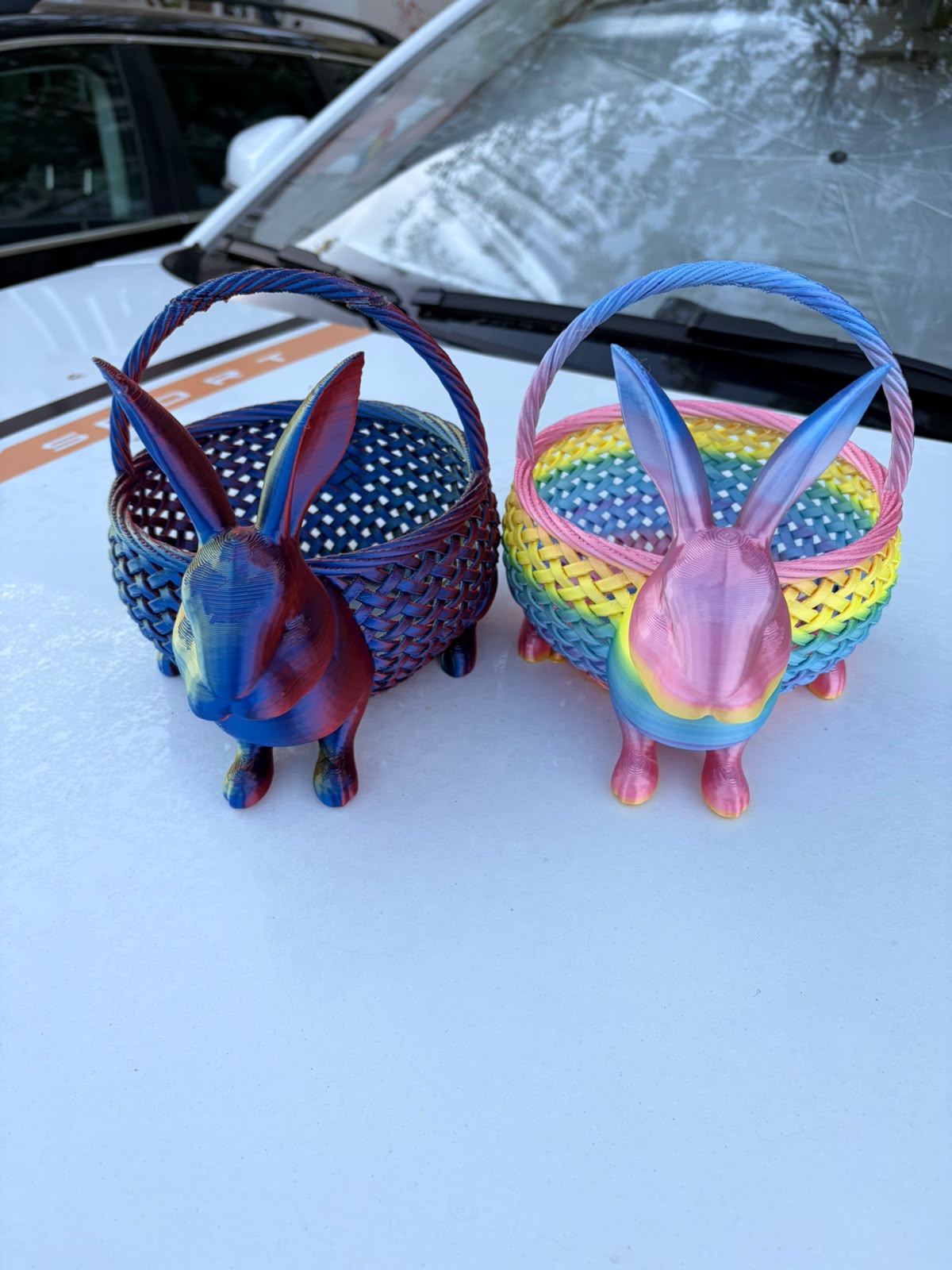 Coșuleț 3D Decorativ în Formă de Iepuraș – Accesorii Paște / Cadouri