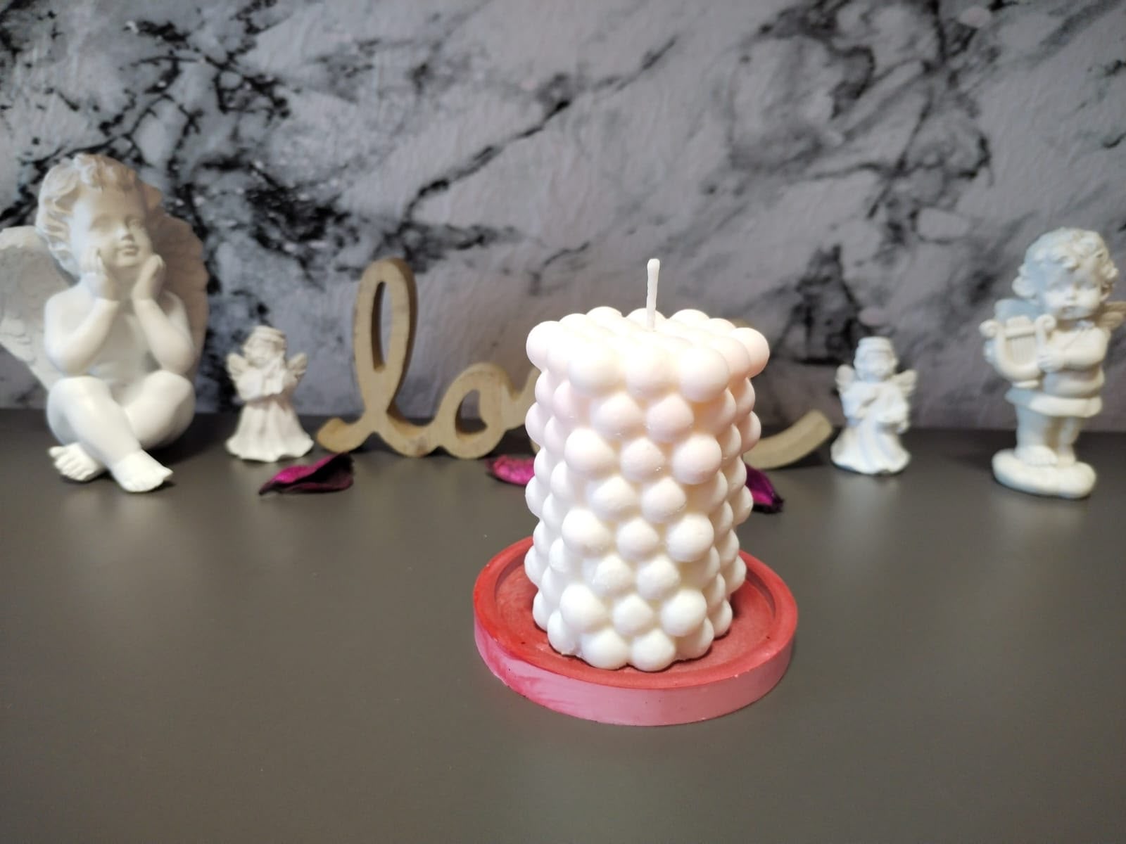 Lumânare Handmade Model Bubble / Bule – Kasem Studio